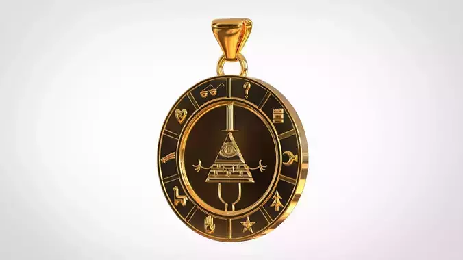 Bill Cipher Zodiac Pendant 3D print model