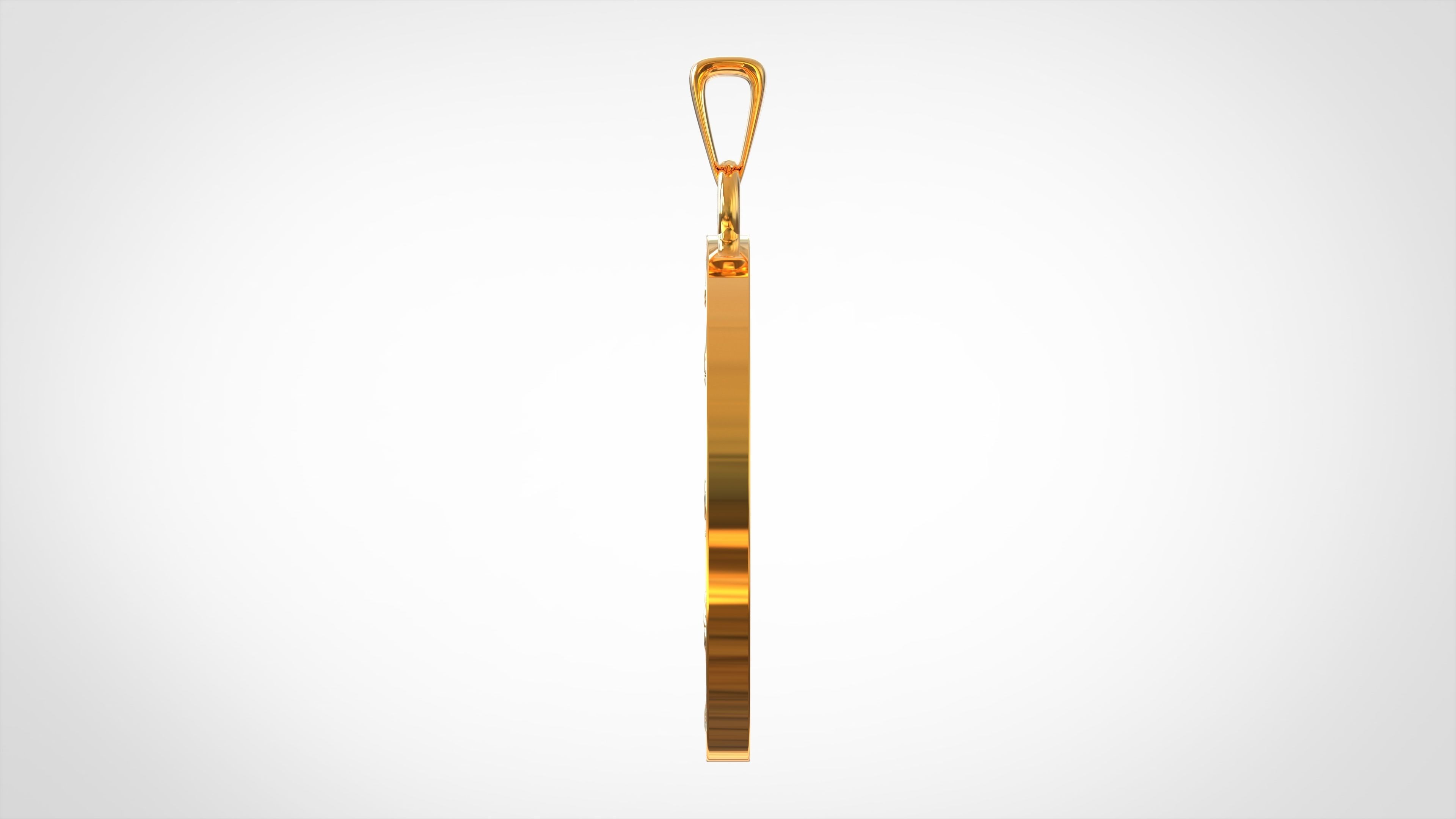 Bill Cipher Zodiac Pendant 3D print model_2