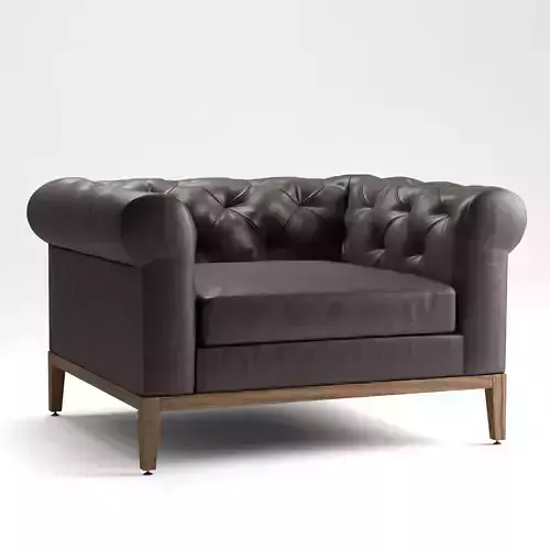 ITALIA CHESTERFIELD LEATHER CHAIR  Restoration Hardware