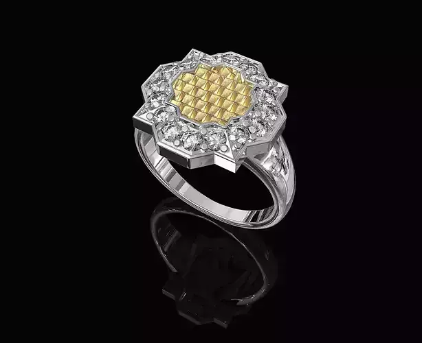 Fancy Ring with texture  3D print model