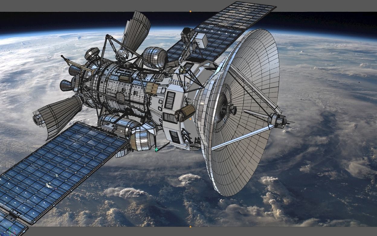 Sci-fi satellite 3D model_8