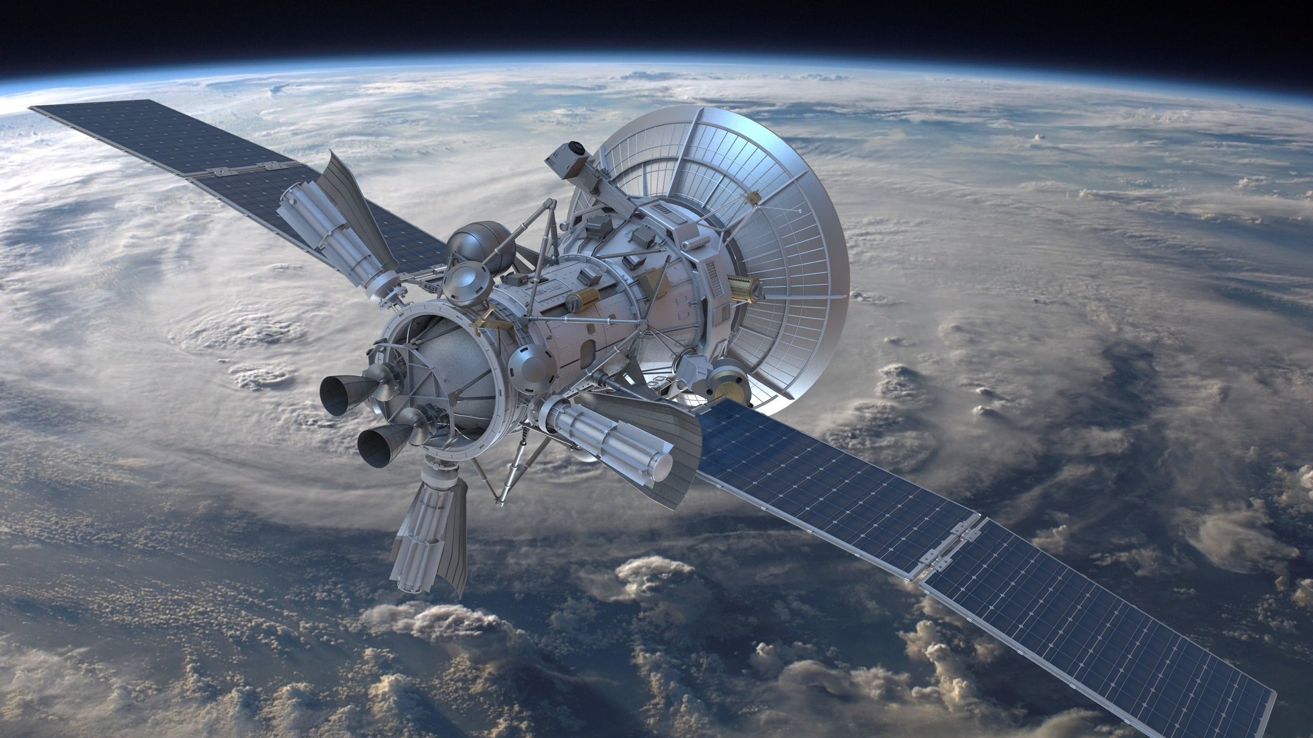 Sci-fi satellite 3D model_1