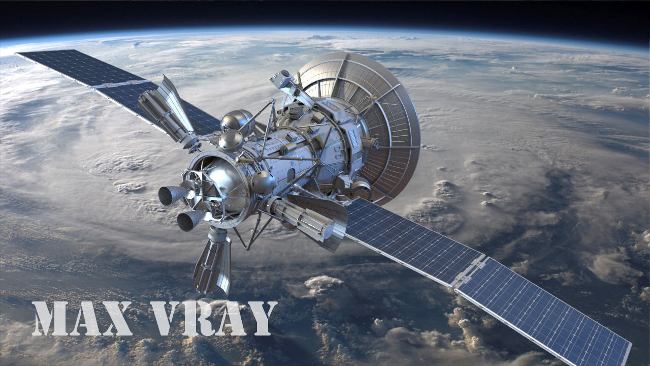 Sci-fi satellite 3D model_4