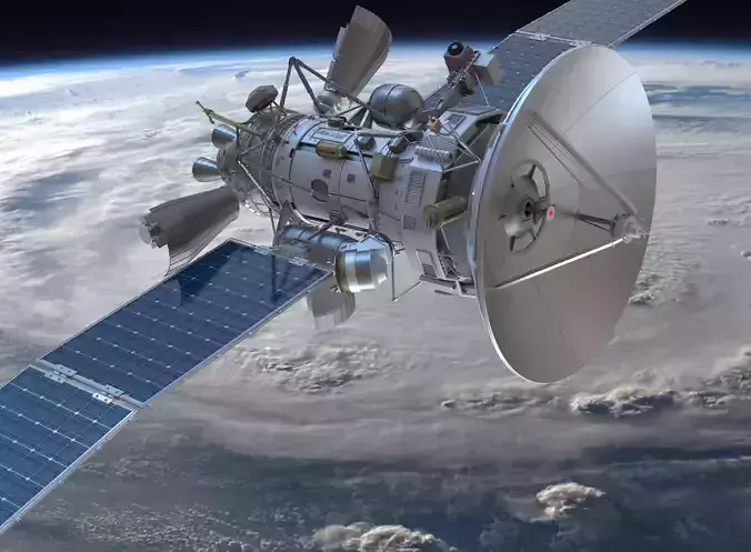 Sci-fi satellite 3D model