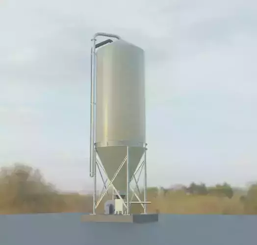 Corn Silo Version 1 Low-poly 3D model