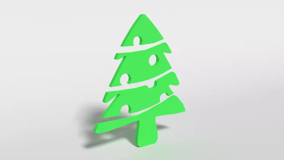 Low Poly Fir Tree Decorative Object Free low-poly 3D model