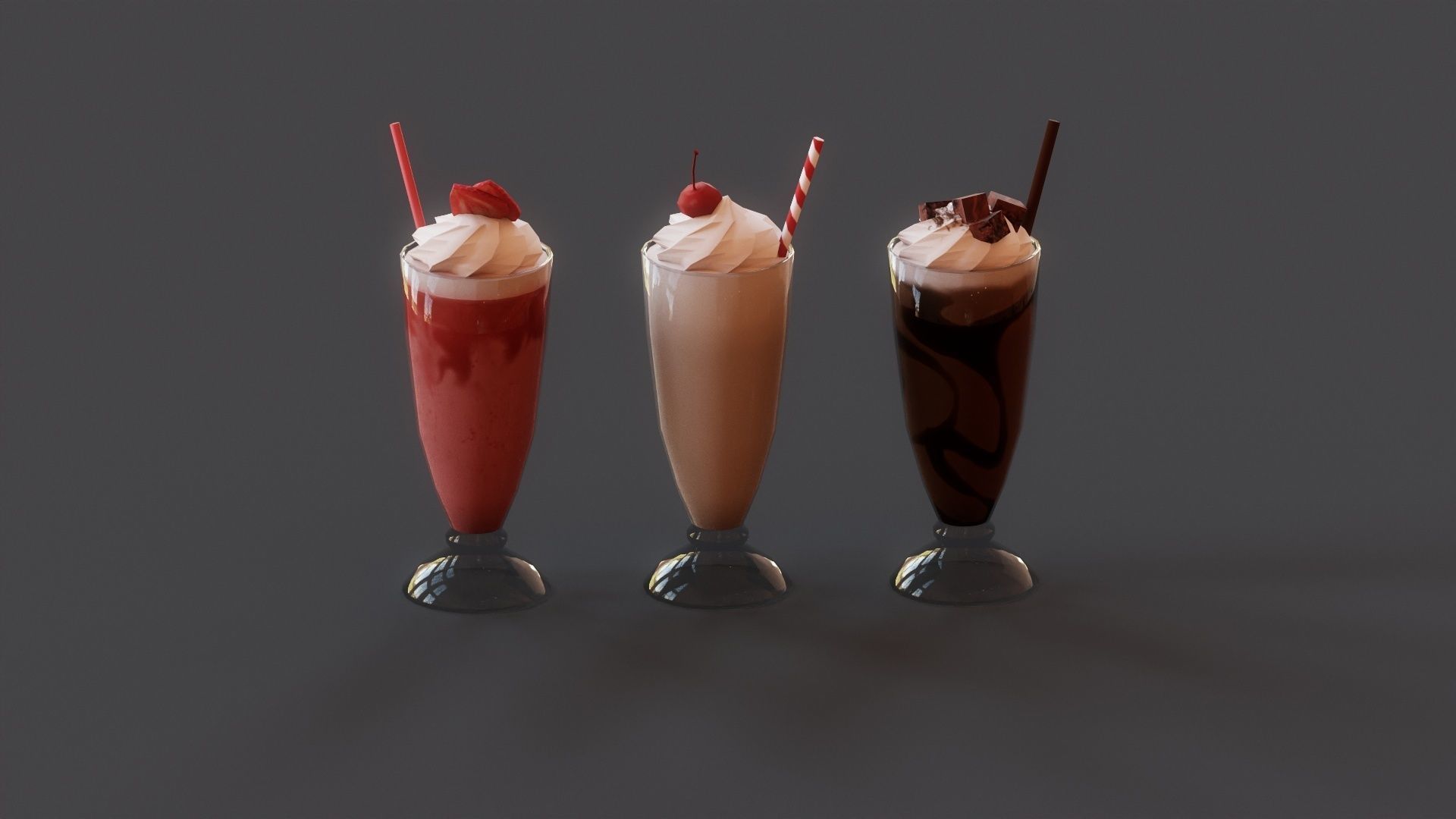 Milkshake G27 Low-poly 3D model_4