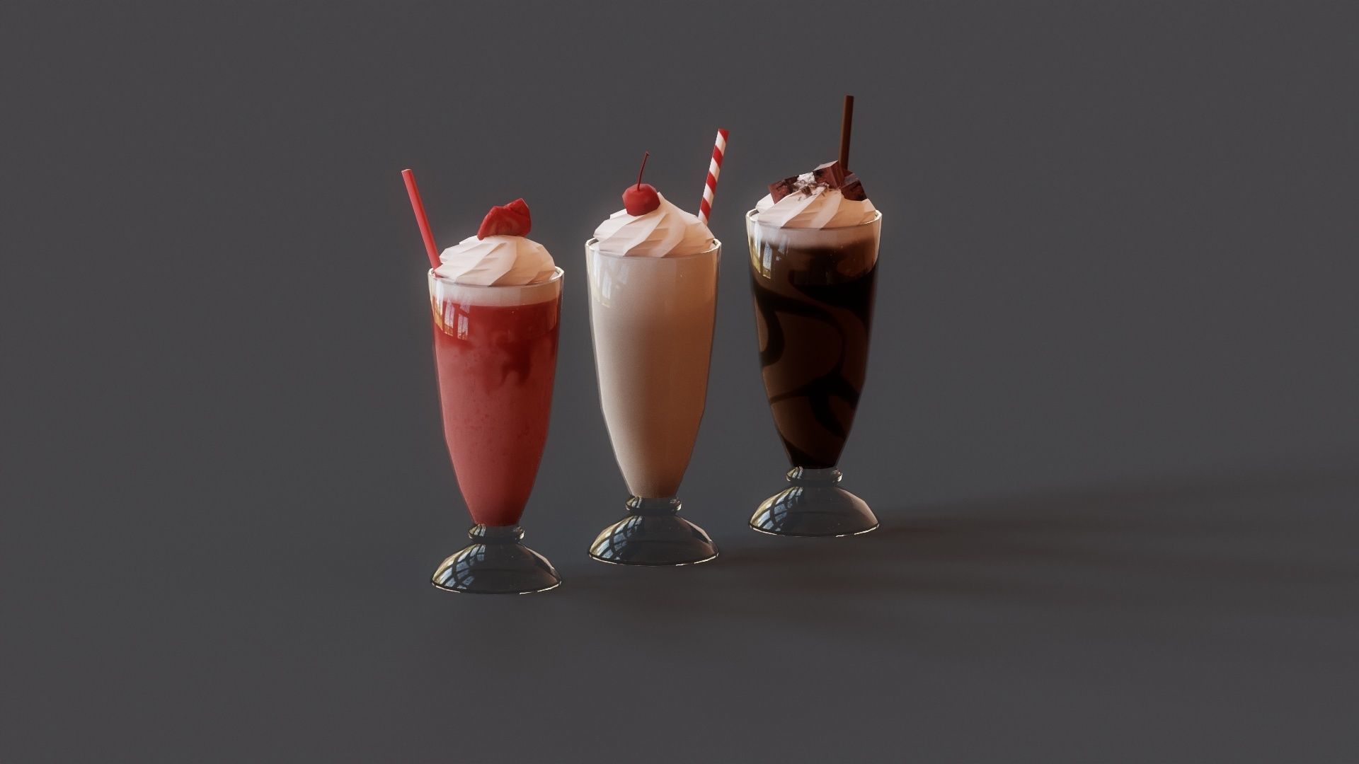 Milkshake G27 Low-poly 3D model_7