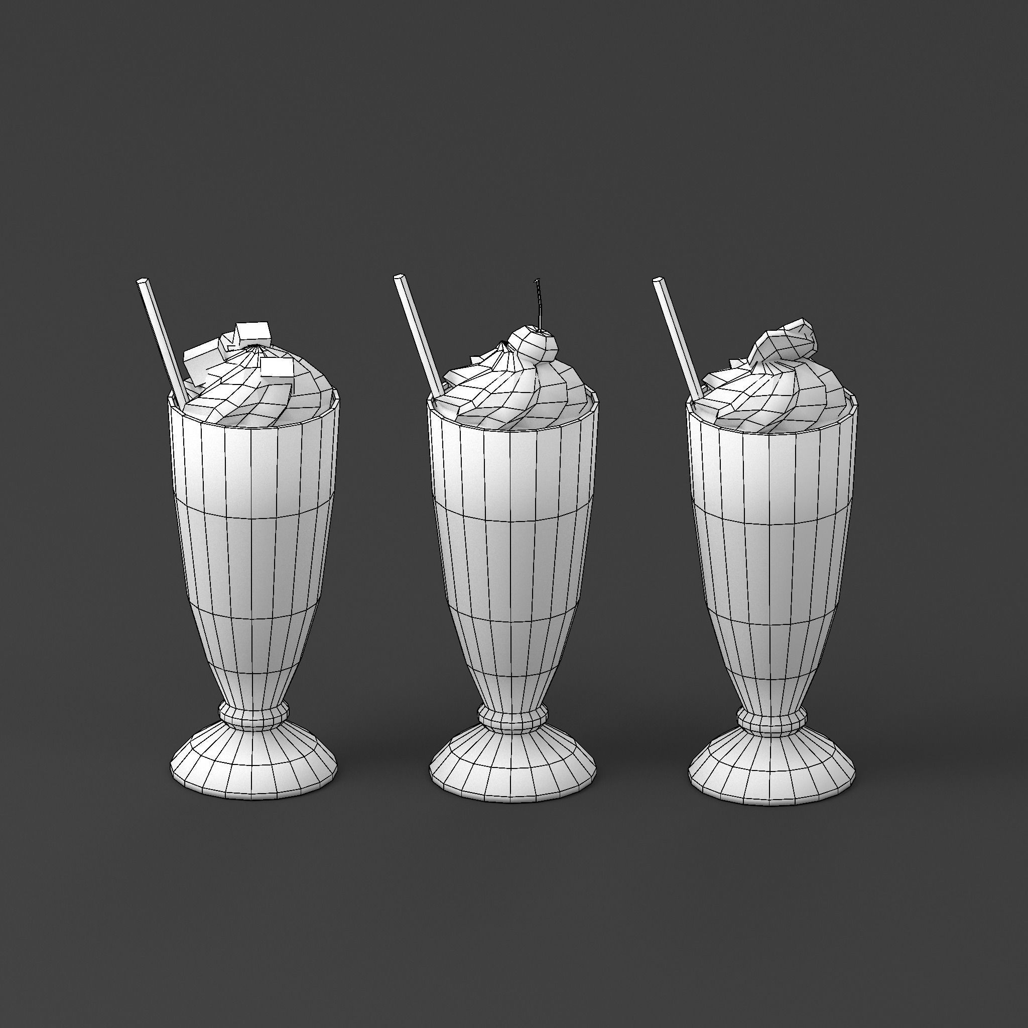 Milkshake G27 Low-poly 3D model_2