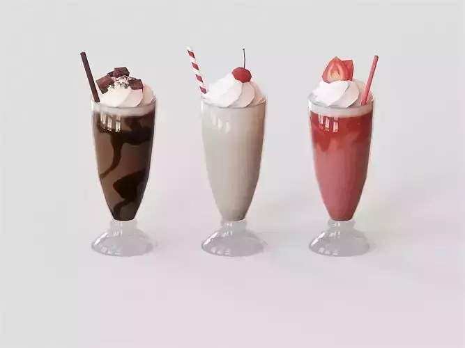 Milkshake G27 Low-poly 3D model Milkshake G27 Low-poly 3D model
