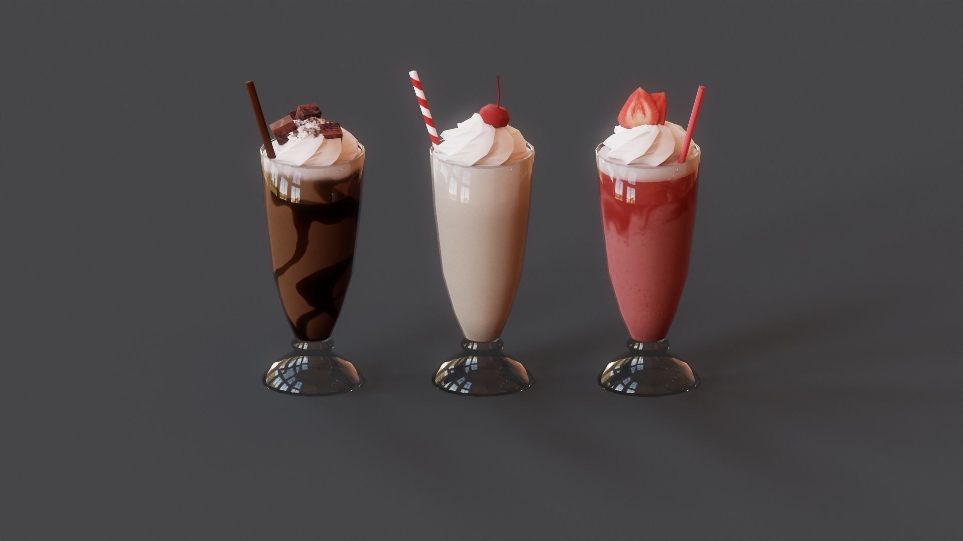 Milkshake G27 Low-poly 3D model_3