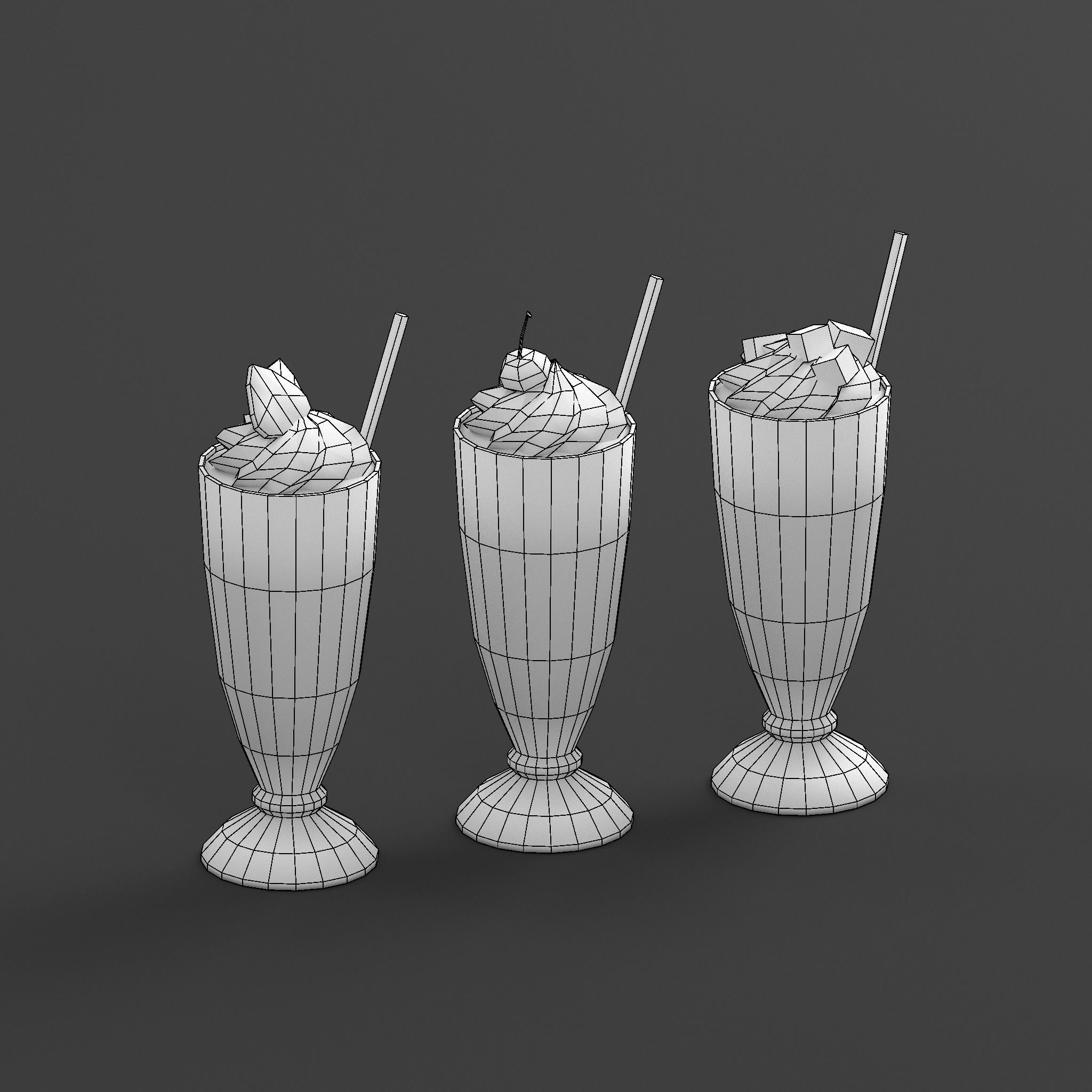 Milkshake G27 Low-poly 3D model_8