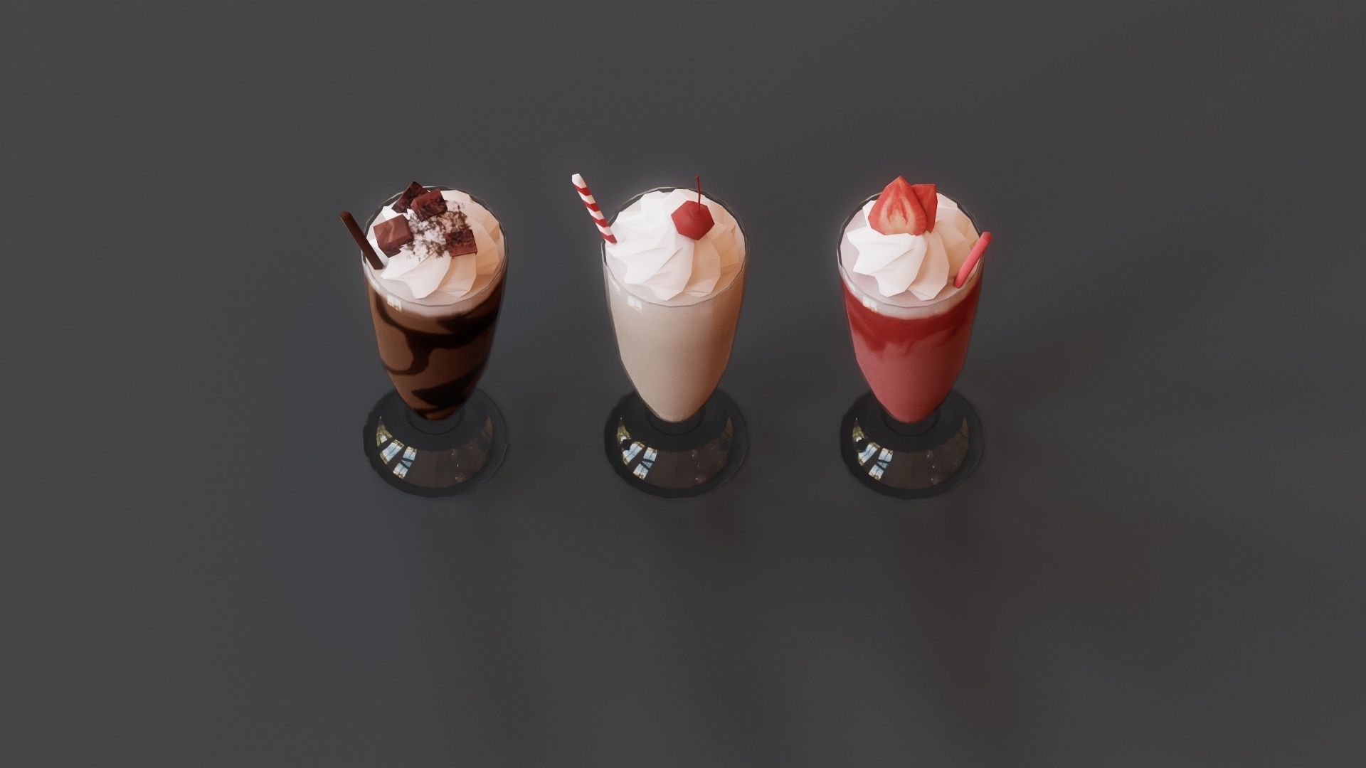 Milkshake G27 Low-poly 3D model_5