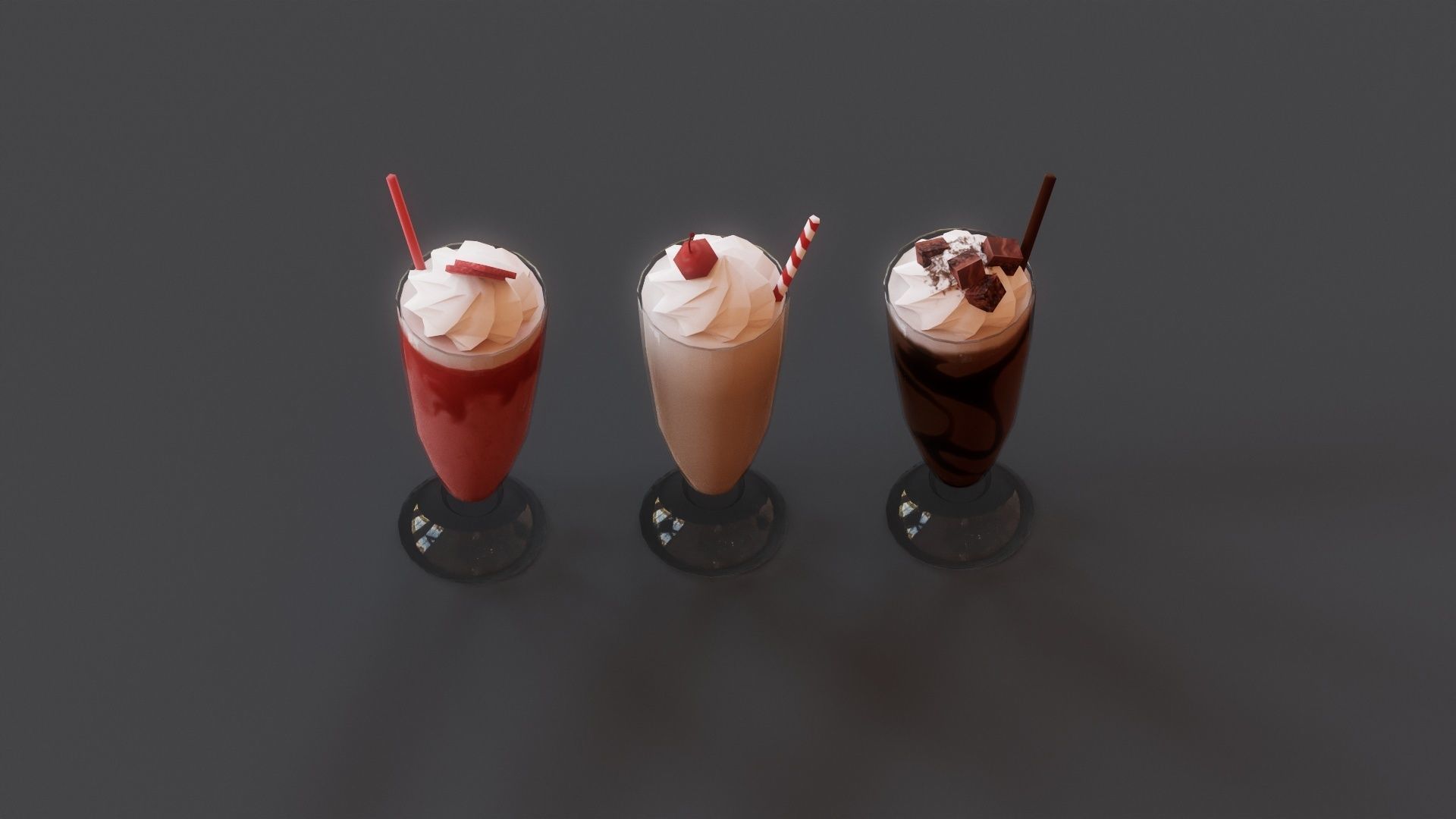 Milkshake G27 Low-poly 3D model_6