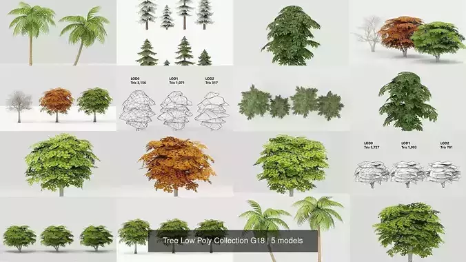 Tree Low Poly Collection G18