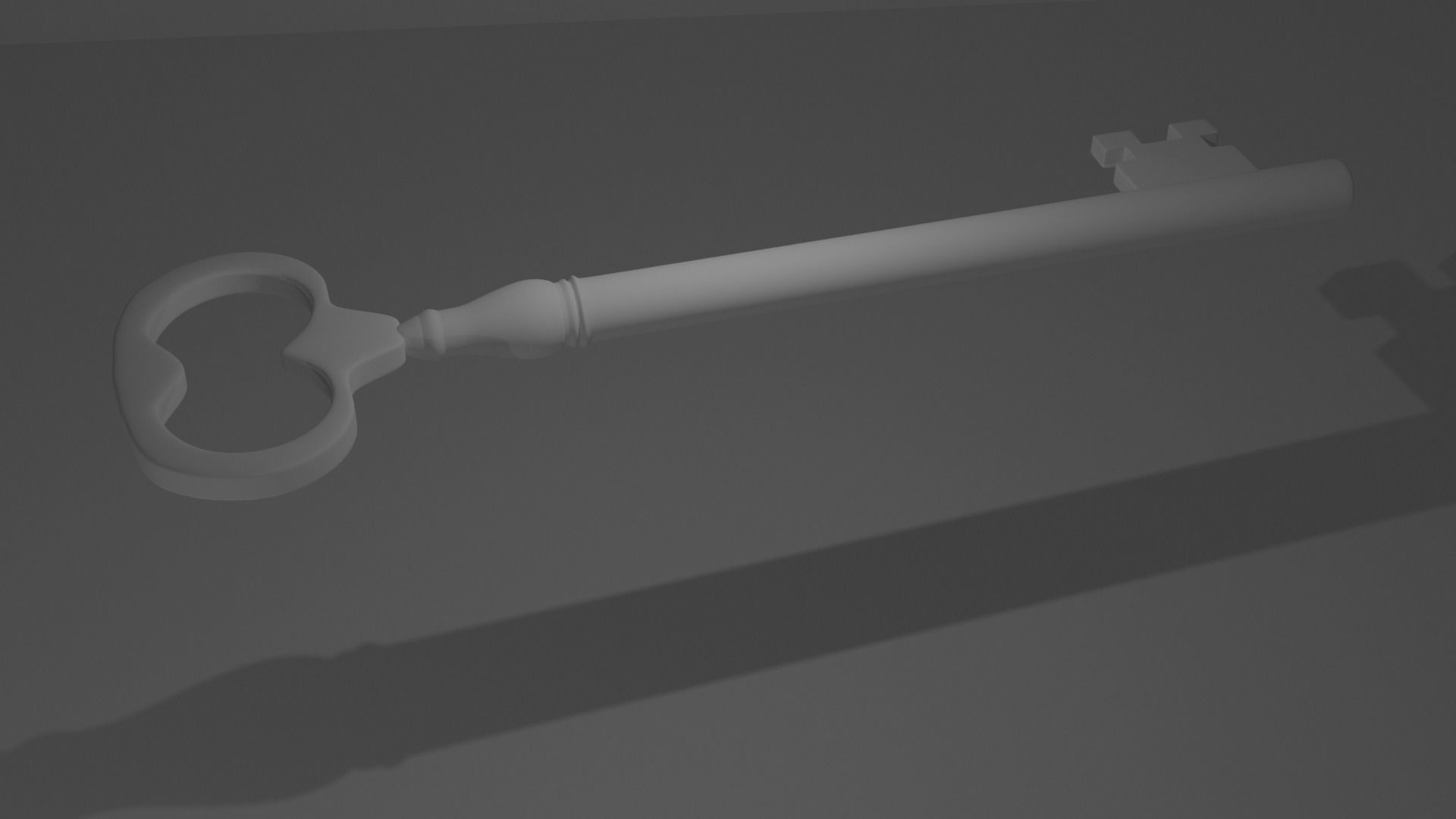 Old Key Low-poly 3D model_2