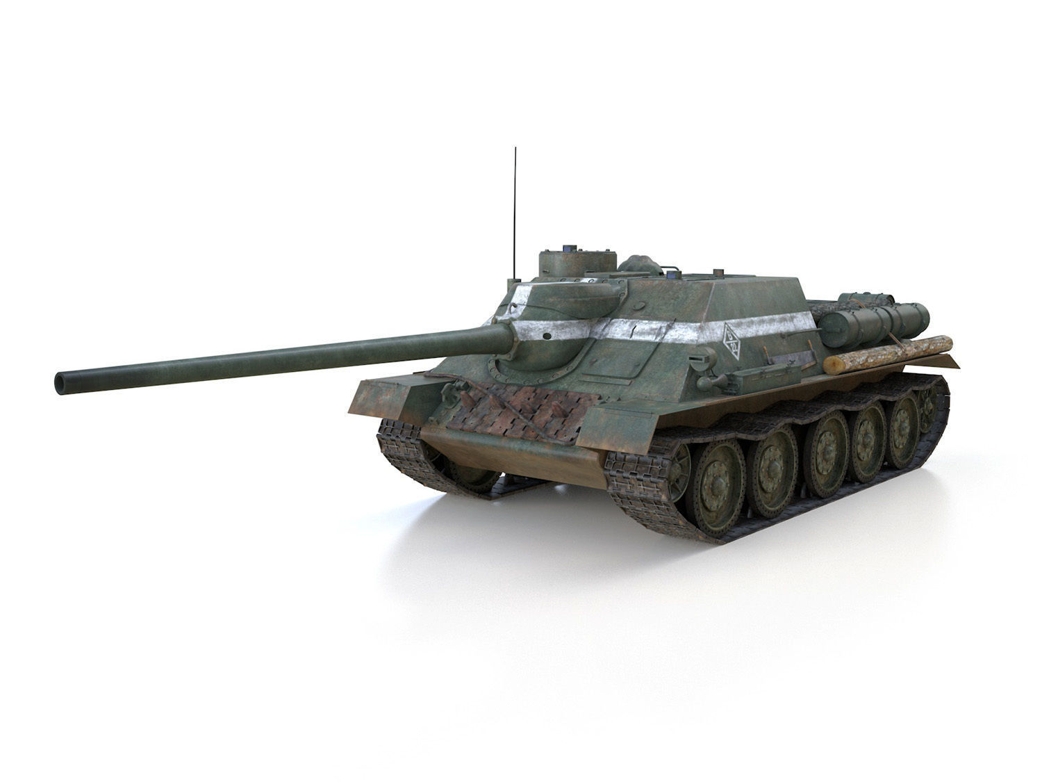 SU-100 - 22 - Soviet Tank Destroyer  3D model_1