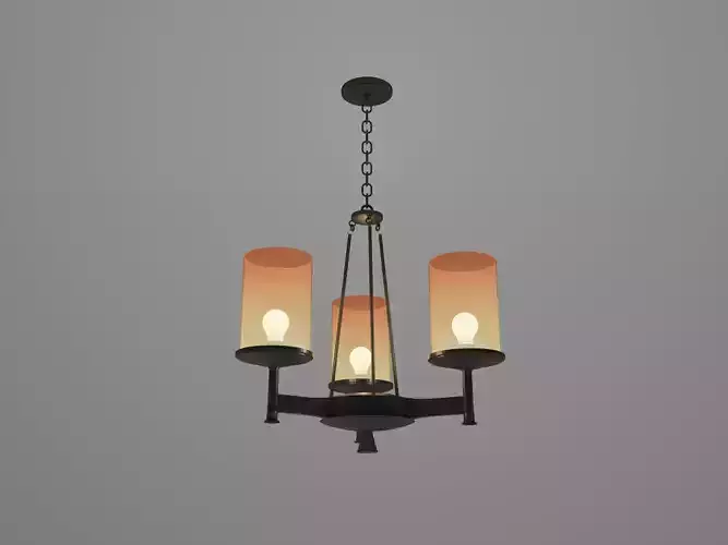 coffee table light Low-poly 3D model