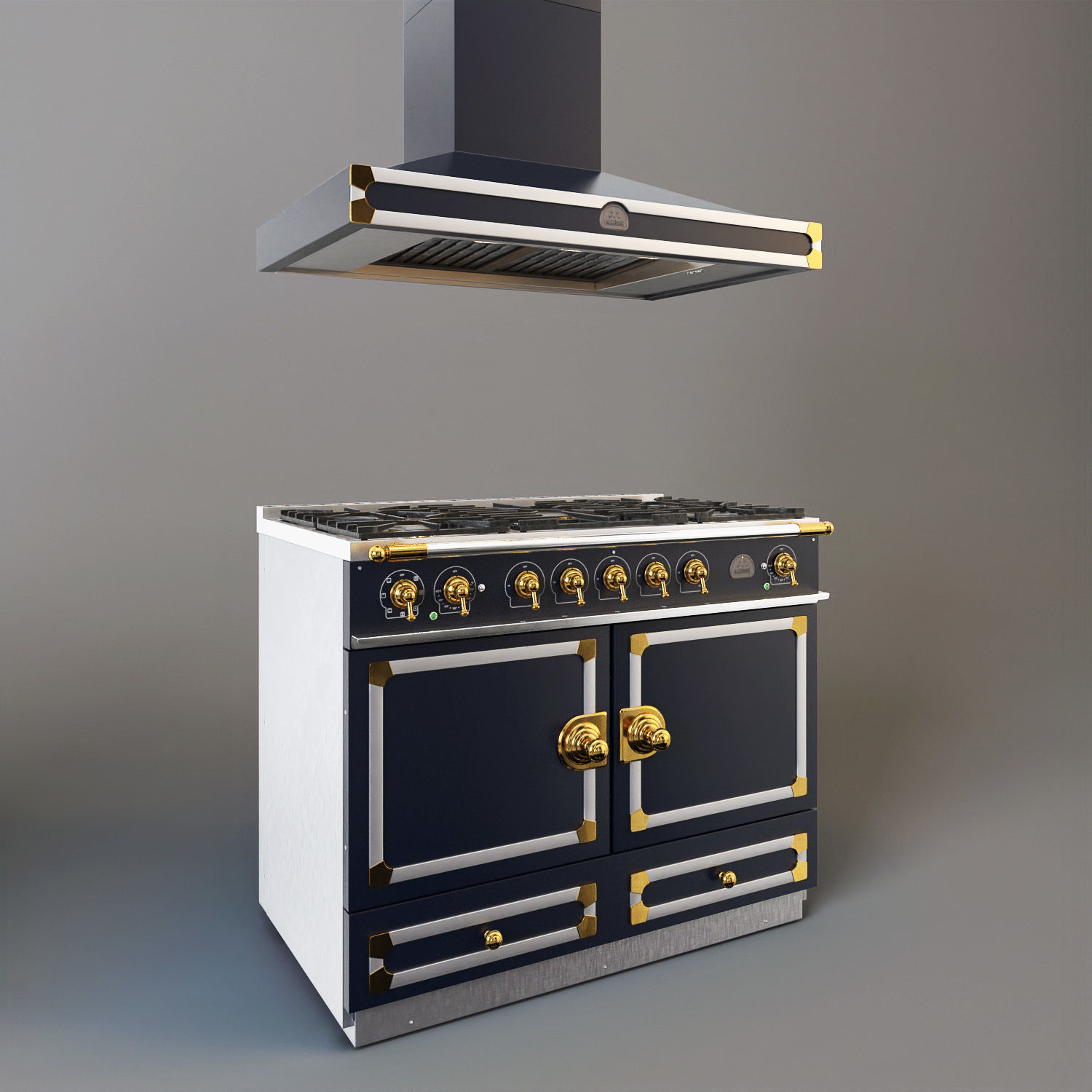 La Cornue CORNUFE 110 range and Hood 3D model_12