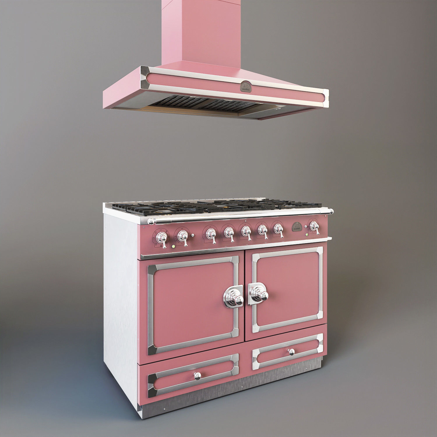 La Cornue CORNUFE 110 range and Hood 3D model_8