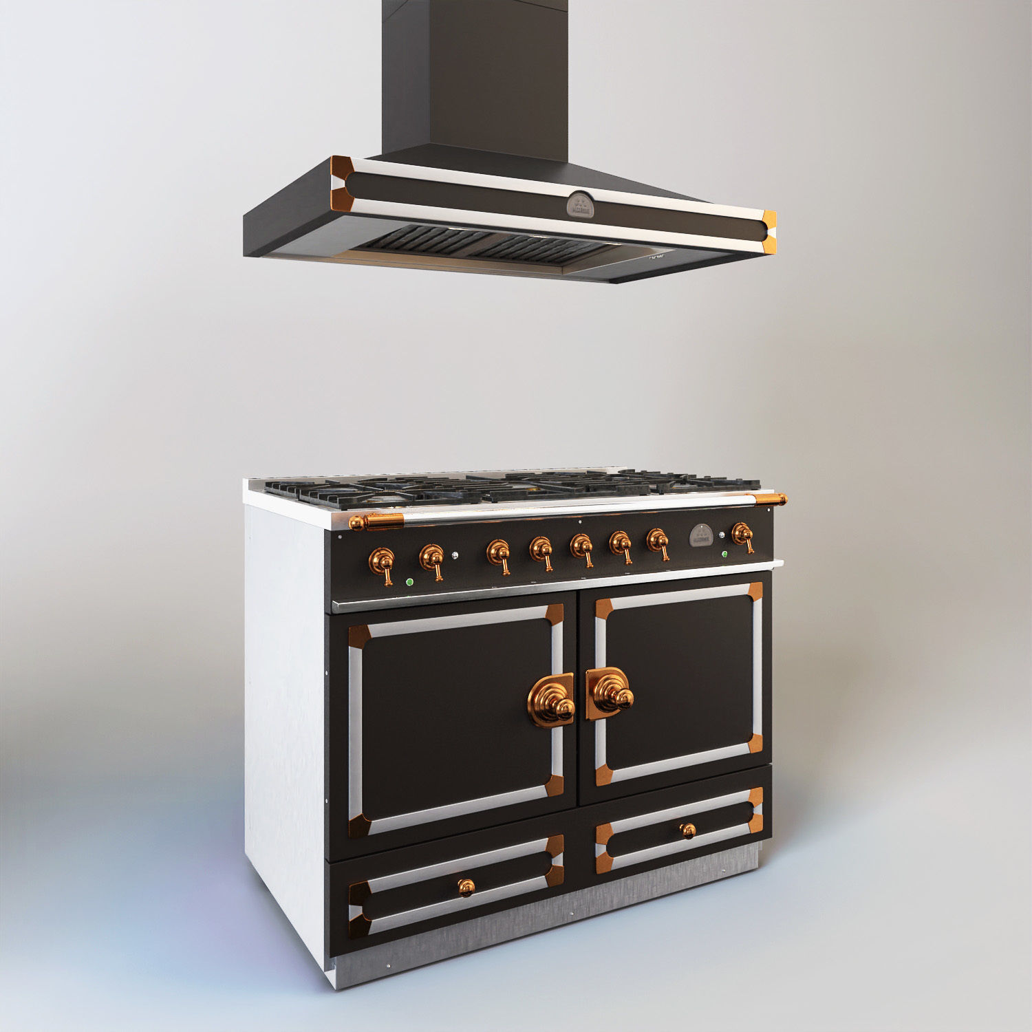 La Cornue CORNUFE 110 range and Hood 3D model_6