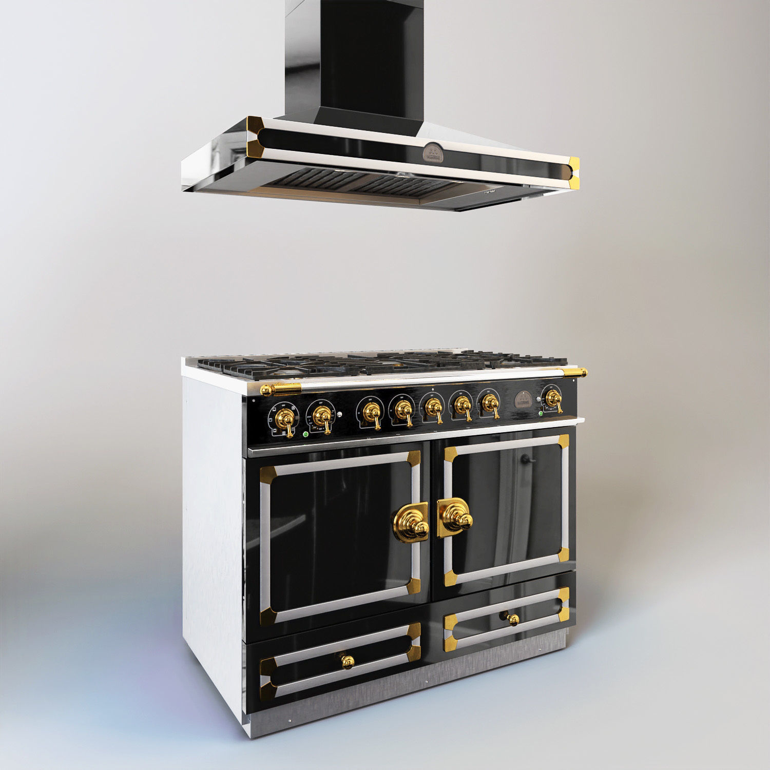 La Cornue CORNUFE 110 range and Hood 3D model_5