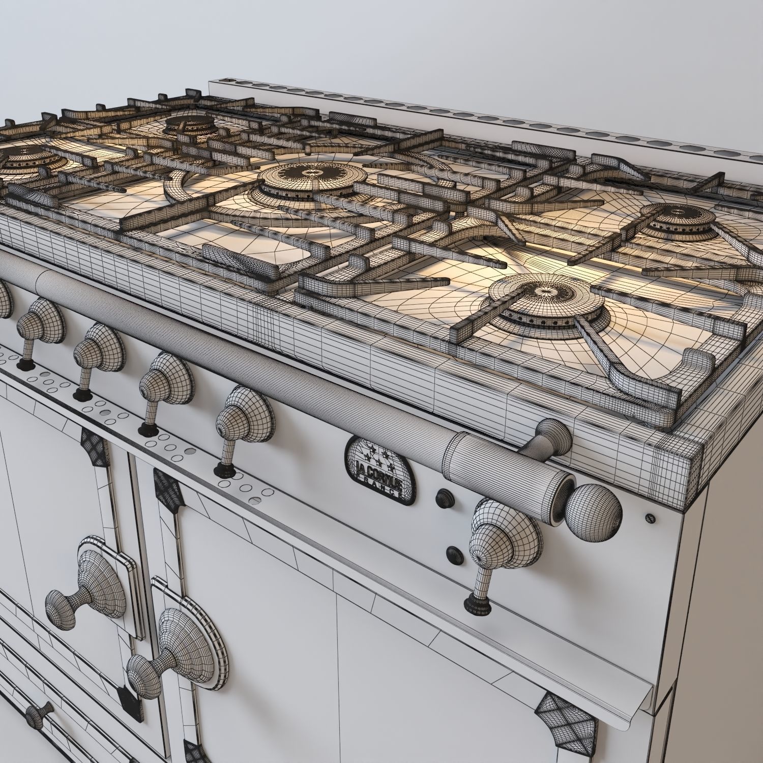 La Cornue CORNUFE 110 range and Hood 3D model_17