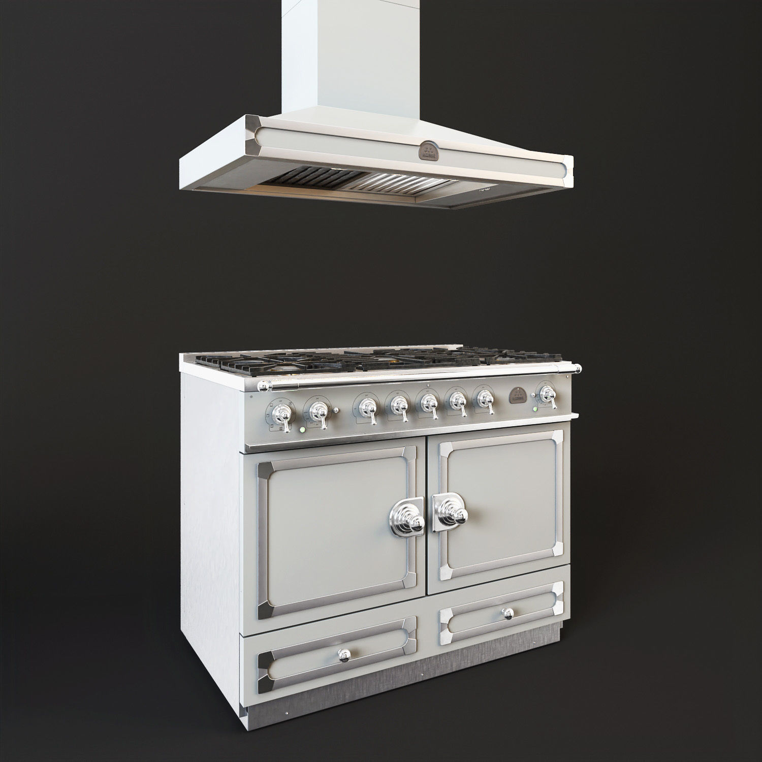 La Cornue CORNUFE 110 range and Hood 3D model_4