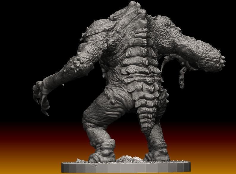 Star Wars rancor with interchangeable heads and a bone accessory 3D model_3