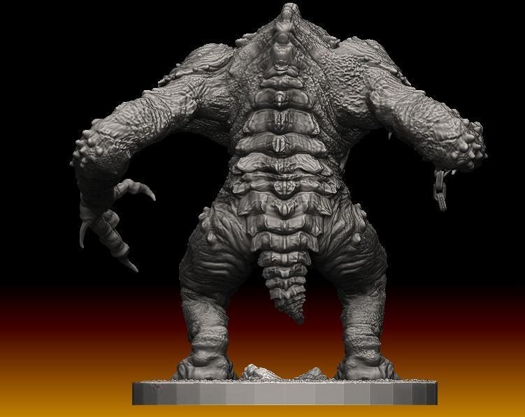 Star Wars rancor with interchangeable heads and a bone accessory 3D model_4