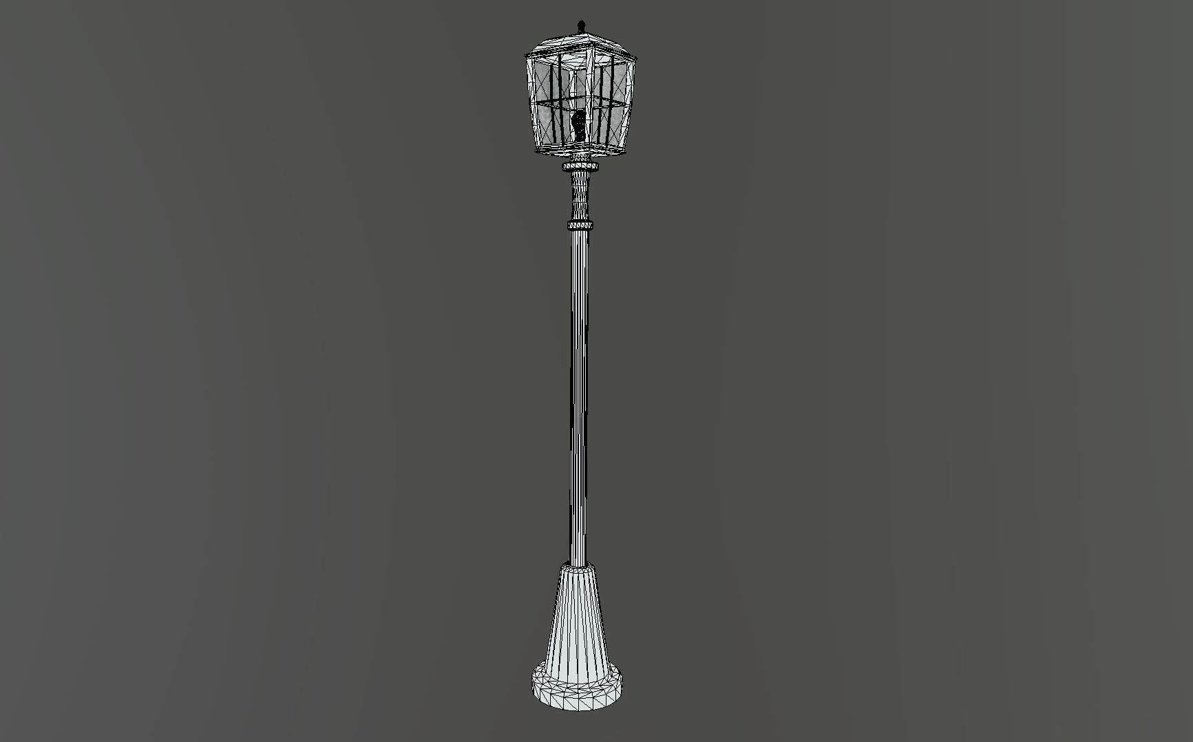 Superfuntimes Lamp Post Low-poly 3D model_1
