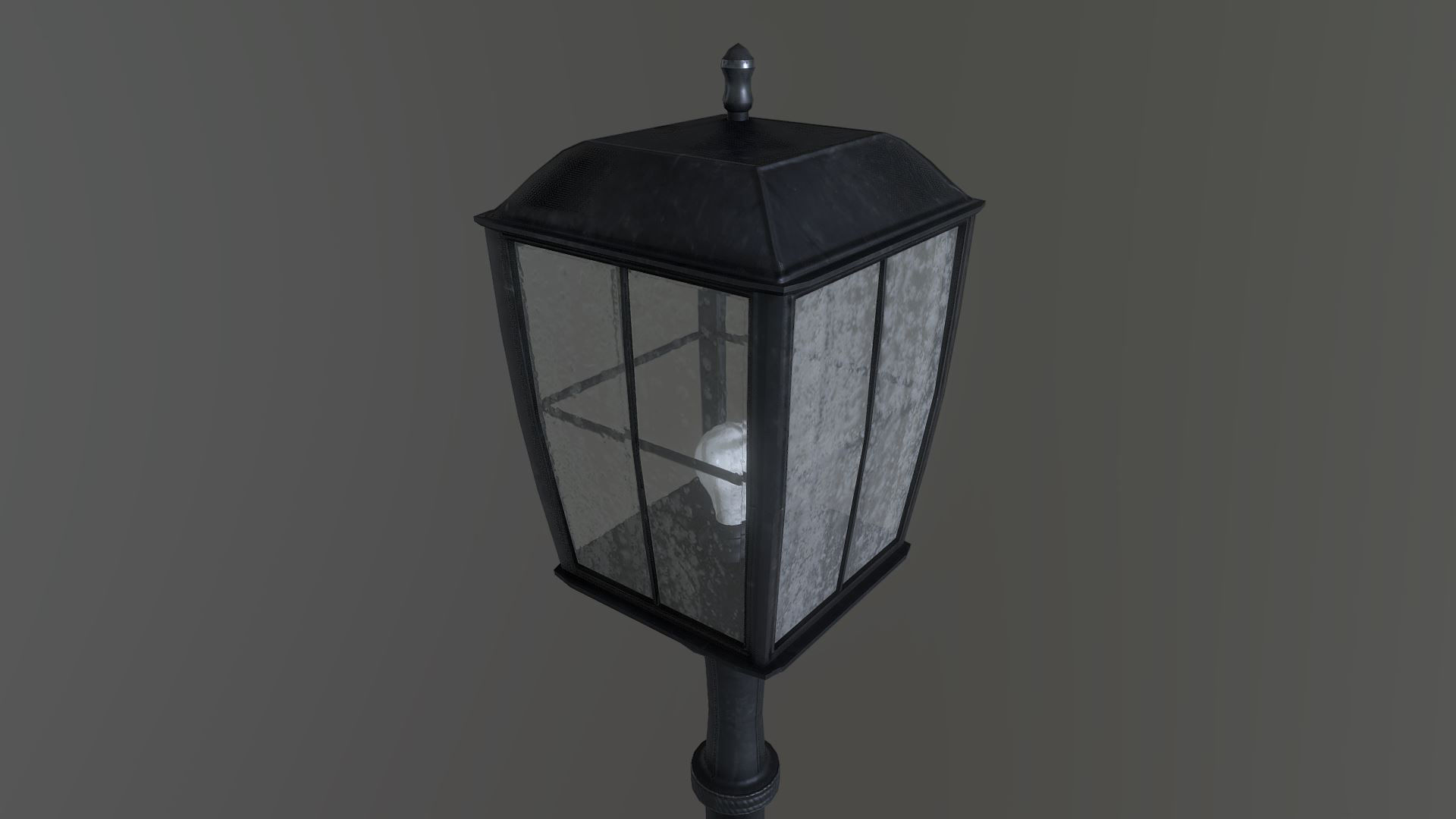 Superfuntimes Lamp Post Low-poly 3D model_2
