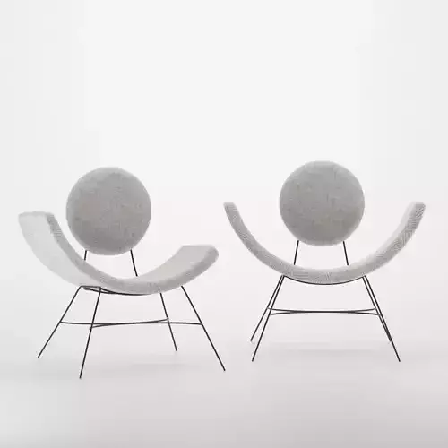 Elro Arm Chair Korby Pewter 3D model