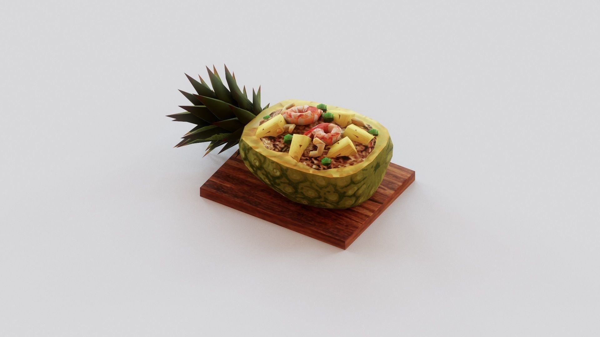 Pineapple Fried Rice G20 Low-poly 3D model_2