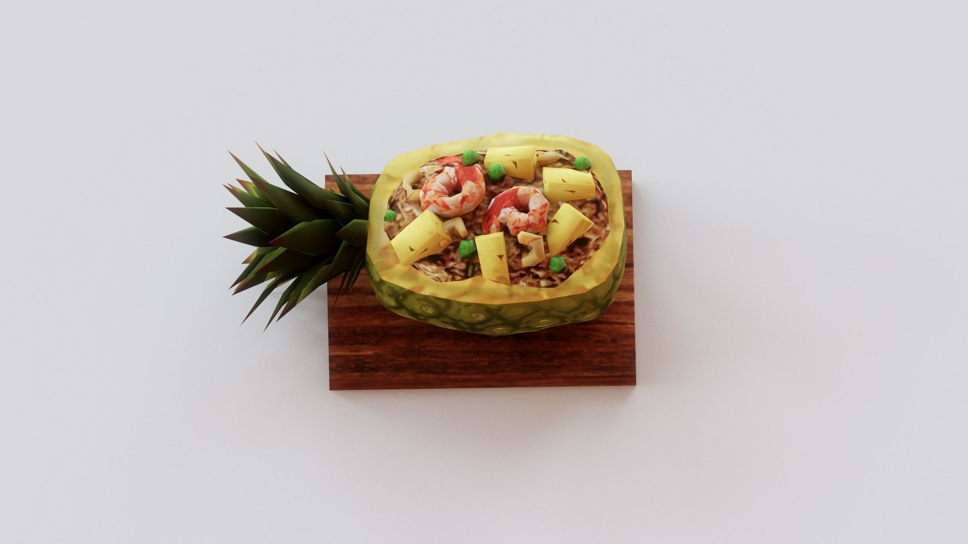 Pineapple Fried Rice G20 Low-poly 3D model_3