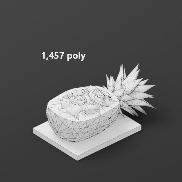 Pineapple Fried Rice G20 Low-poly 3D model_4