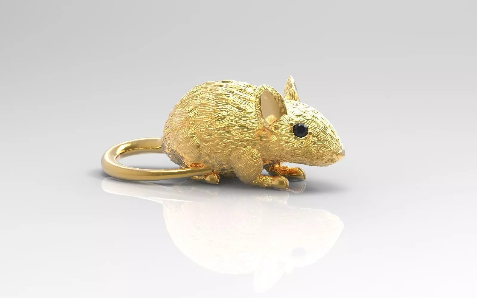 mouse pendant  3D print model_0