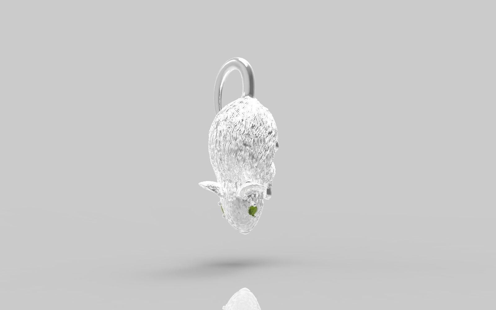 mouse pendant  3D print model_2