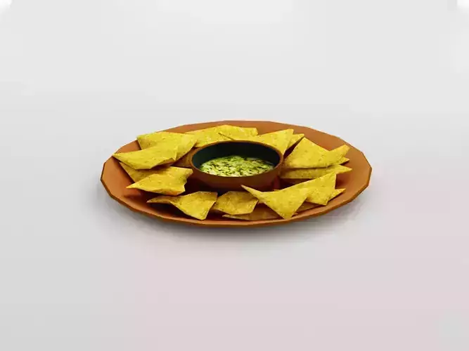  Tortilla Chips G33 Low-poly 3D model