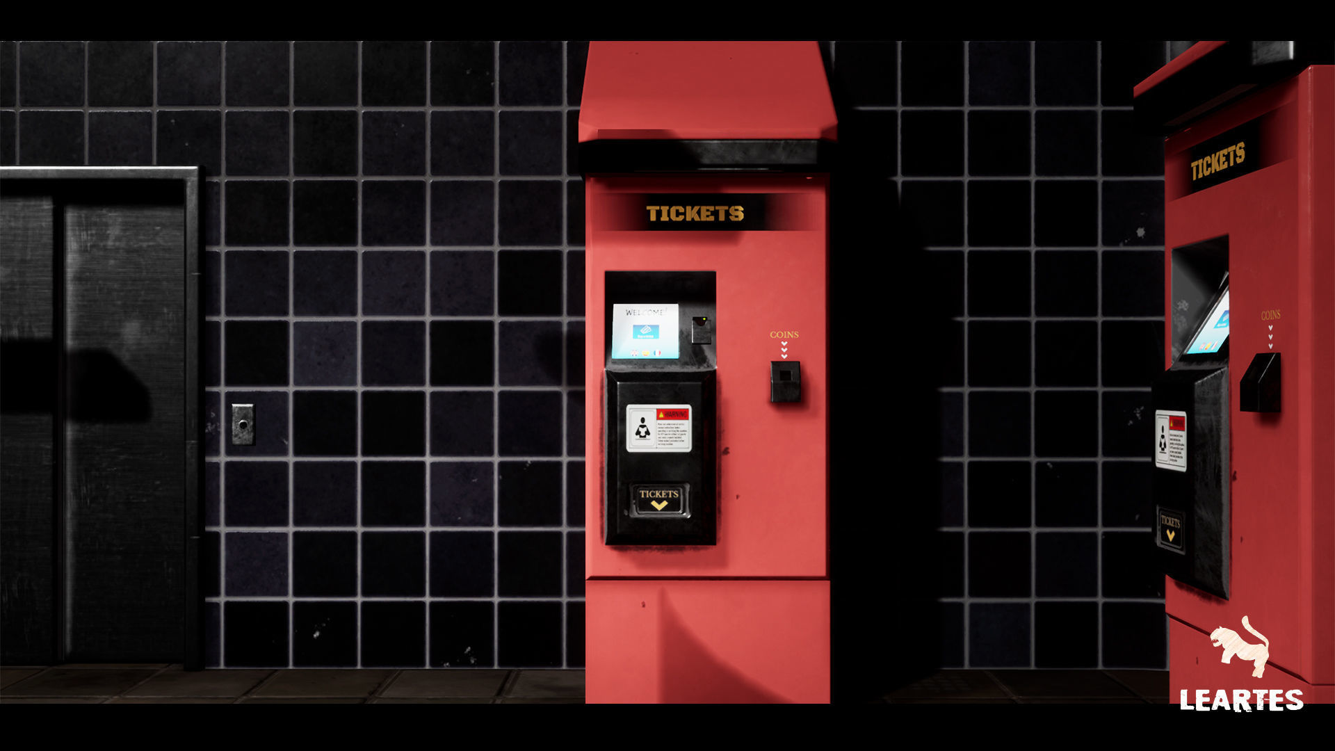 Metro Subway Public Transport Entrance Interior Gameready Low-poly 3D model_9