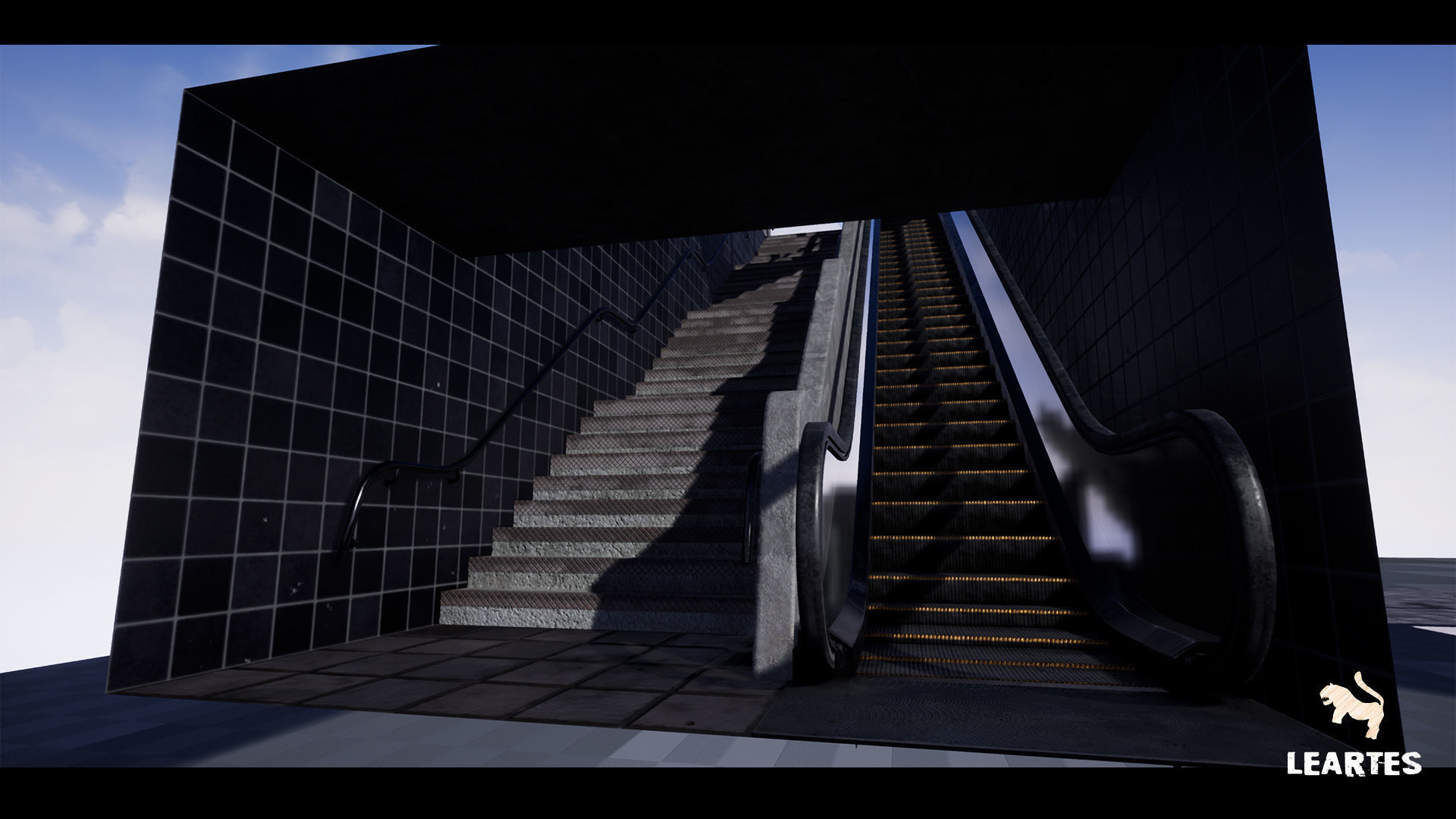 Metro Subway Public Transport Entrance Interior Gameready Low-poly 3D model_13