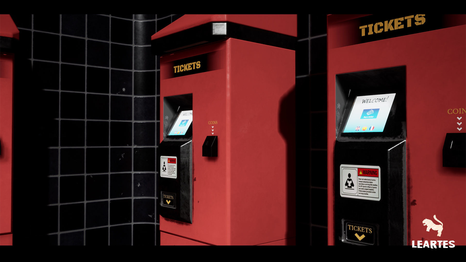 Metro Subway Public Transport Entrance Interior Gameready Low-poly 3D model_8