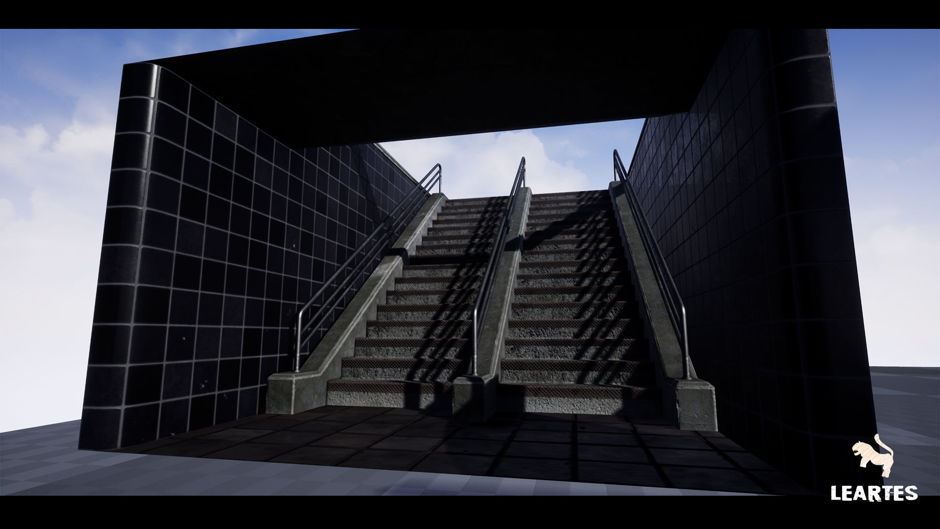 Metro Subway Public Transport Entrance Interior Gameready Low-poly 3D model_14