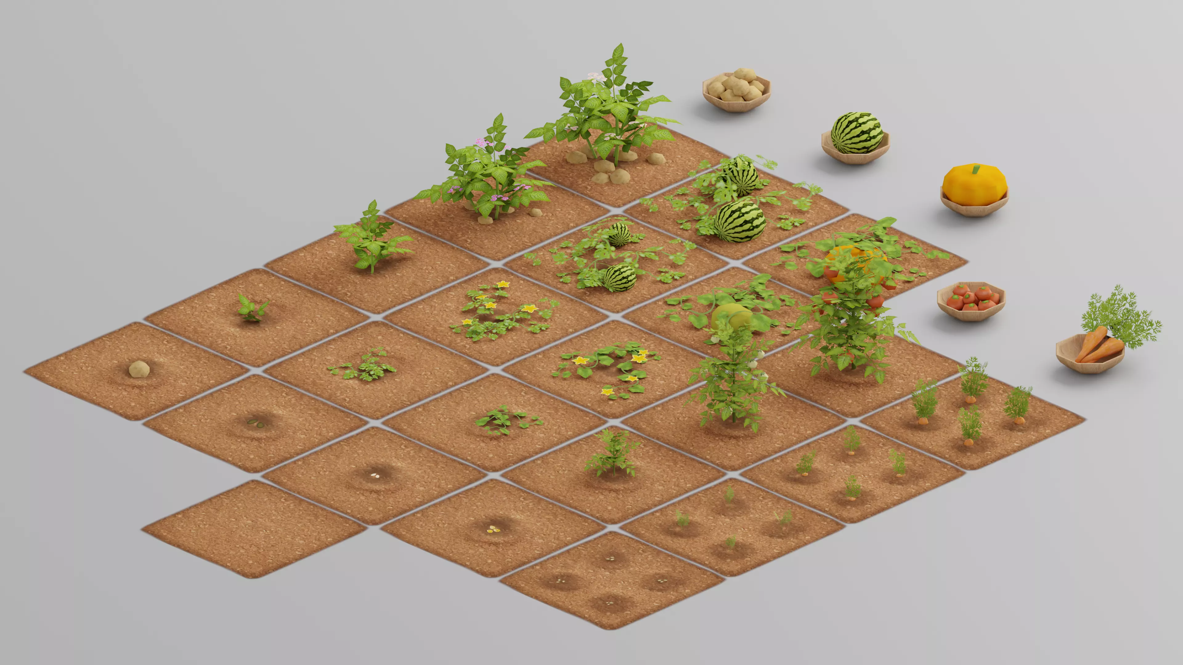 Vegetable Farm G26 Low-poly 3D model