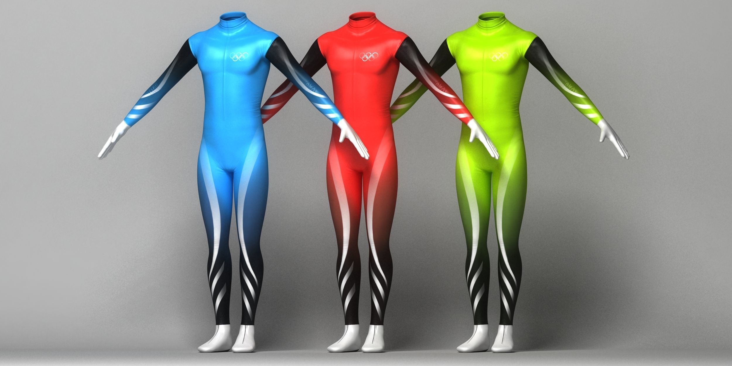 Bobsledder two olympic bobsledders 3D model_11