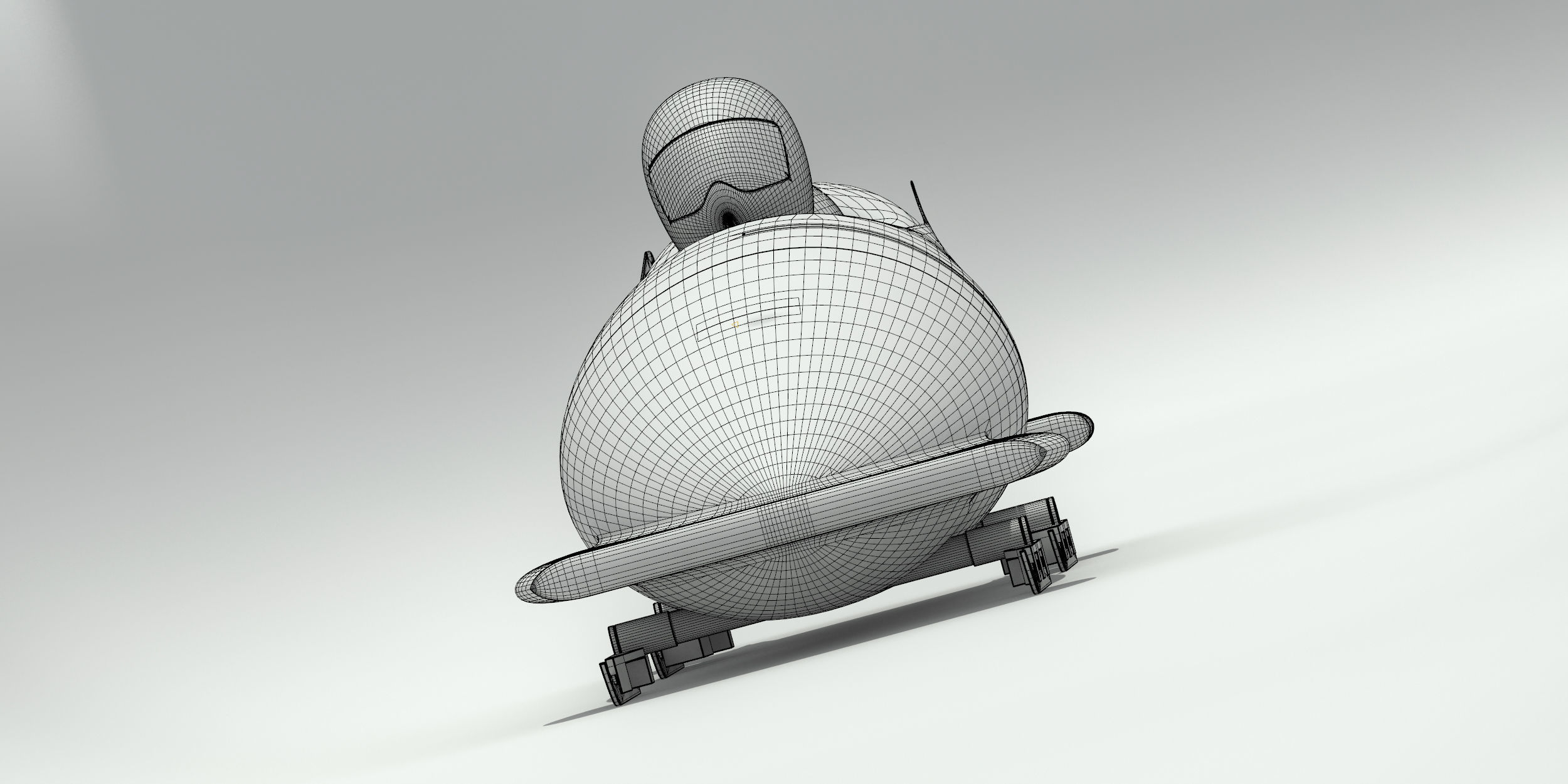 Bobsledder two olympic bobsledders 3D model_15