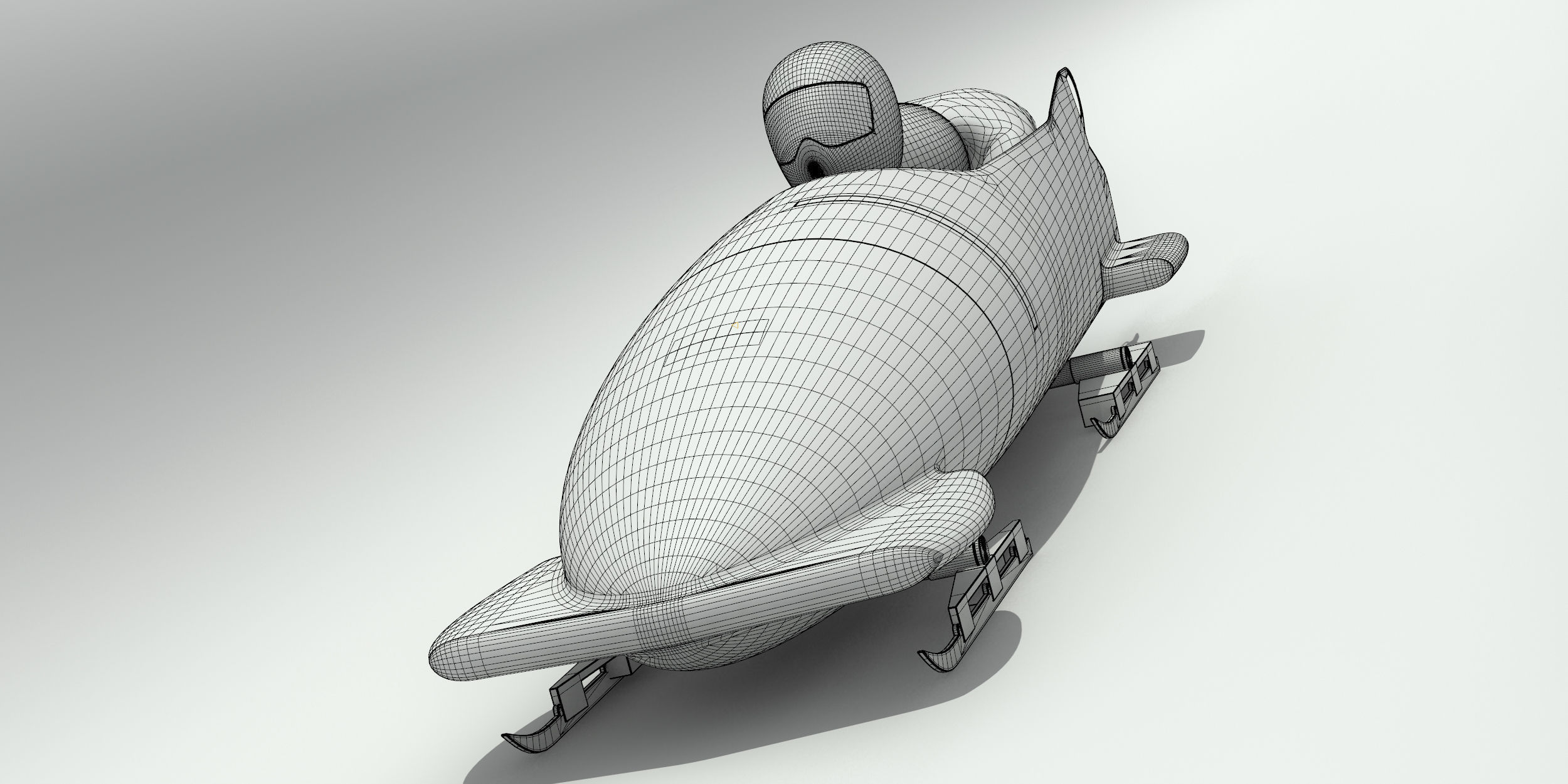 Bobsledder two olympic bobsledders 3D model_18