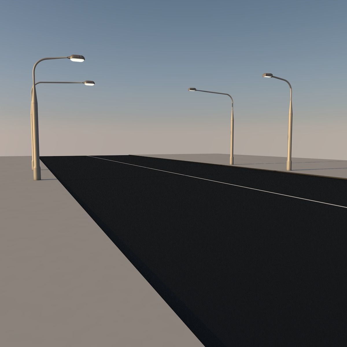 Street Lights 3D model_2