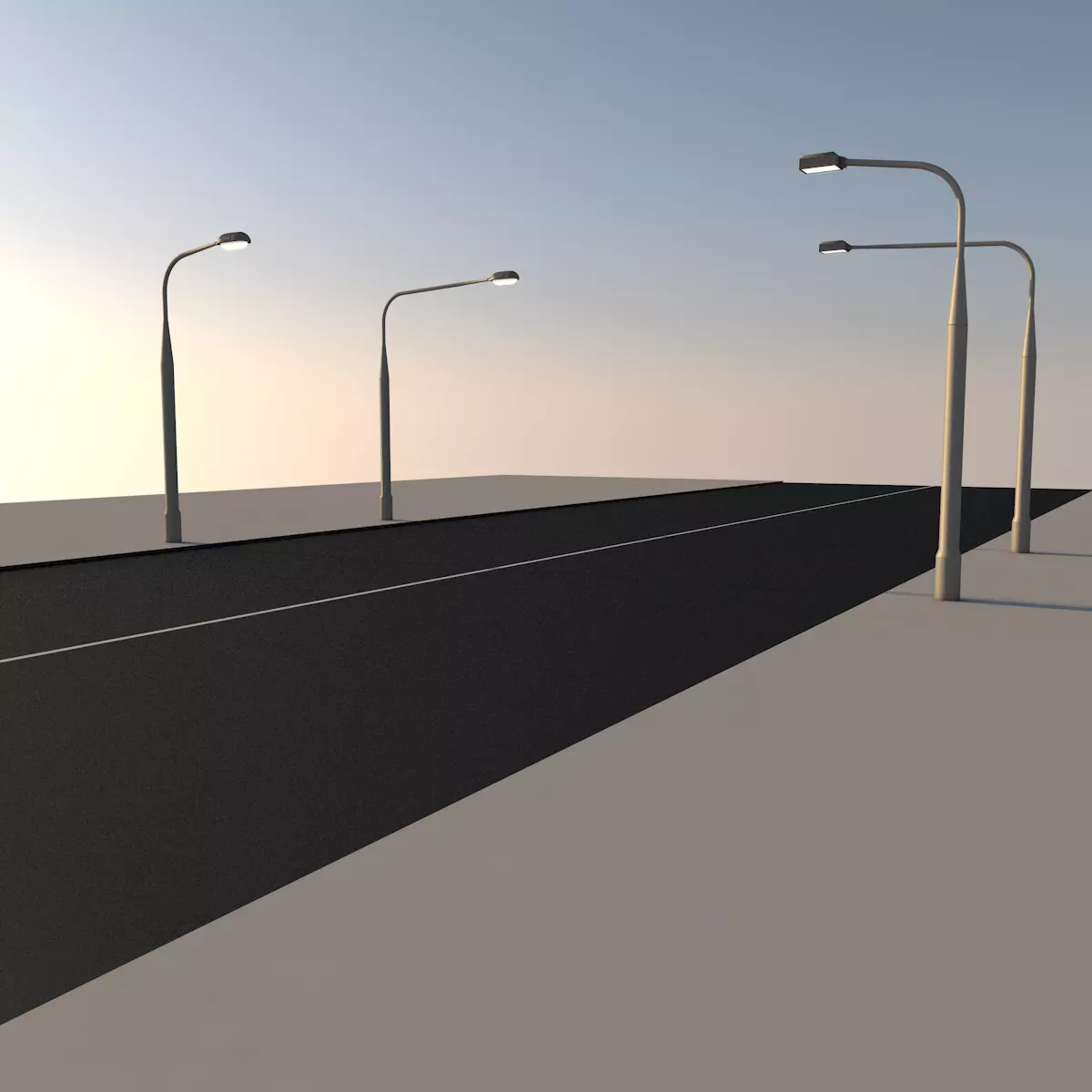 Street Lights 3D model_0