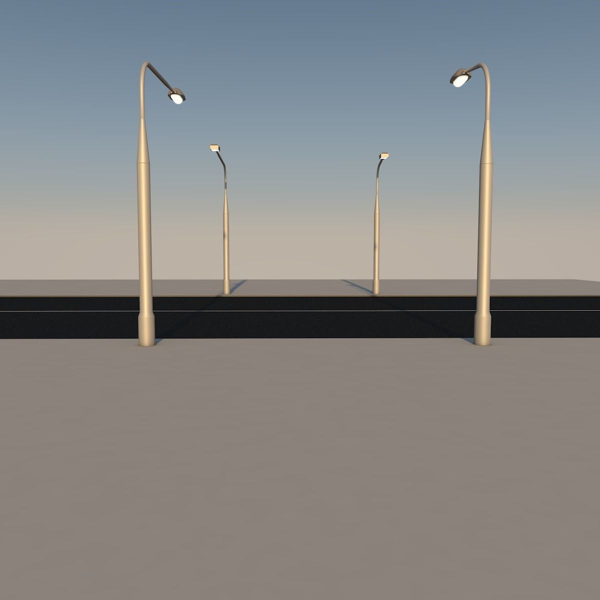 Street Lights 3D model_3